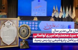 نشان عالی مدیر سال به سیدمحمدرضا میری لواسانی مدیرعامل پتروشیمی پردیس رسید