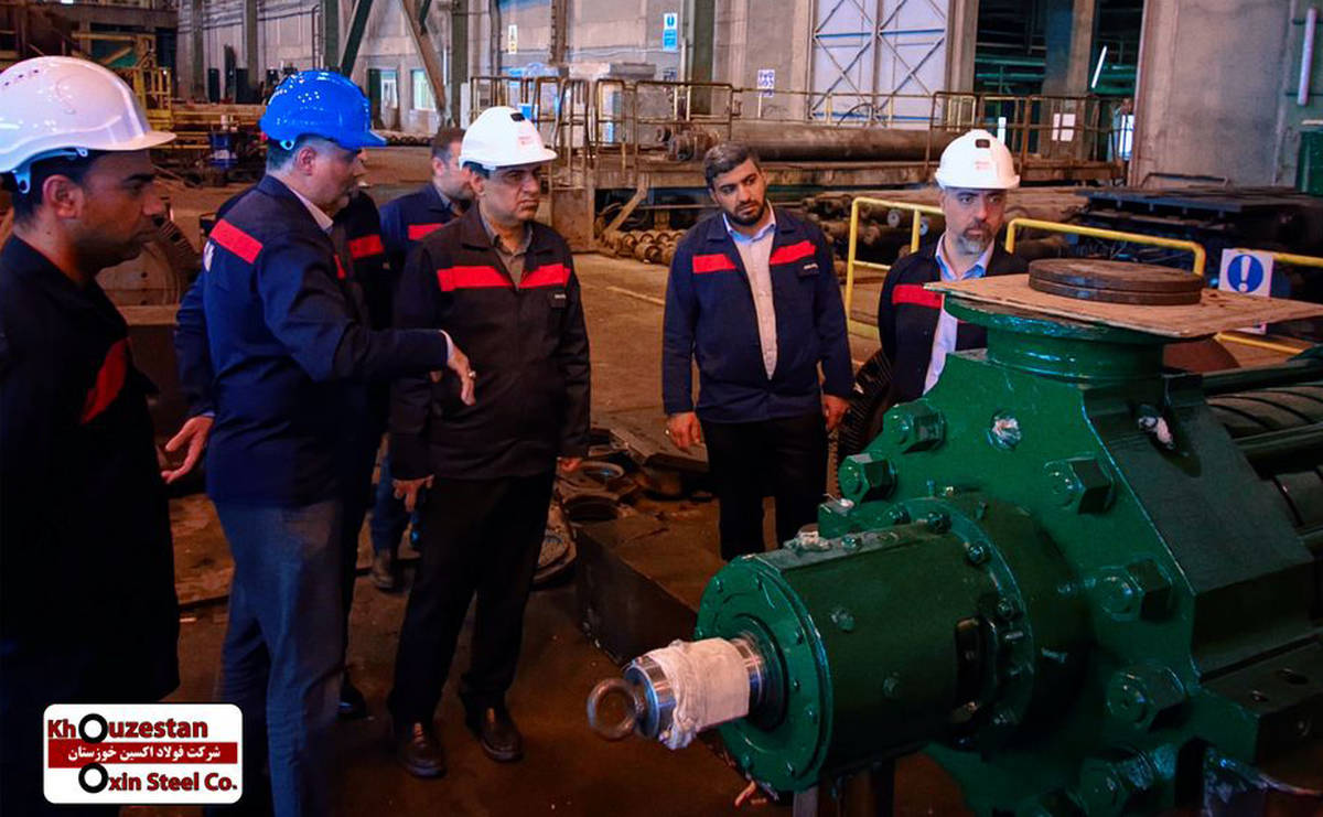 بازدید مدیر عامل از واحد تراش غلتک فولاد اکسین خوزستان؛ گامی بلند در مسیر توسعه و کیفیت