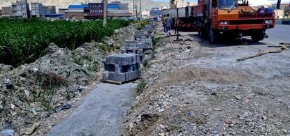 عملیات ساماندهی کانال فاضلاب کشمش‌تپه آغاز شد