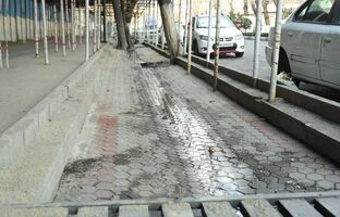  کف سازی نهر خیابان شریعتی به مساحت ۱۲۰۰ متر مربع