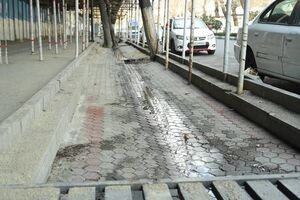  کف سازی نهر خیابان شریعتی به مساحت ۱۲۰۰ متر مربع