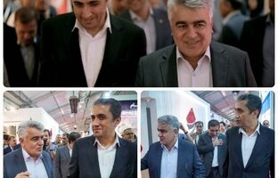 بازدید رئیس هیئت عامل ایمیدرو از غرفه صبانور در رویداد جامع معدن و صنایع معدنی