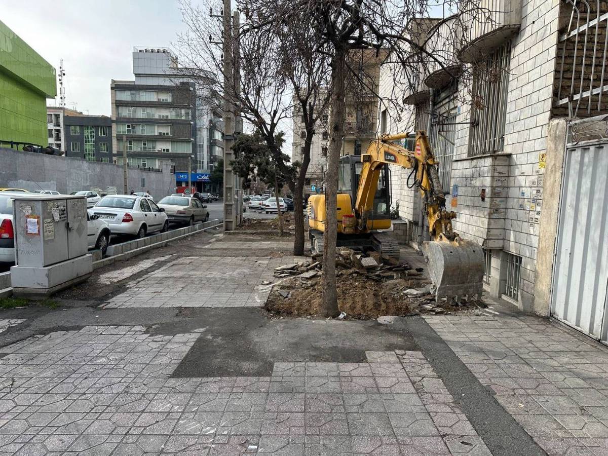  آغاز پروژه بهسازی پیاده راه خیابان ایران زمین جنوبی