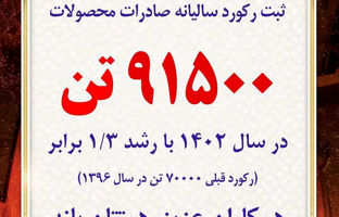  ثبت رکورد فروش محصولات صادراتی، دستاورد دیگری برای شرکت فولاد آلیاژی ایران