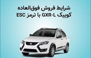 فروش فوق العاده خودرو کوییک GXR-L از روز دوشنبه + بخشنامه