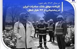 کارنامه موفق بانک صادرات ایران در پشتیبانی از 44 هزار شغل