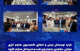 بازدید  رئیس و اعضای کمیسیون  انرژی مجلس، معاونین وزیر نفت و مدیرعامل گروه صنایع پتروشیمی خلیج فارس از شرکت پتروشیمی هنگام