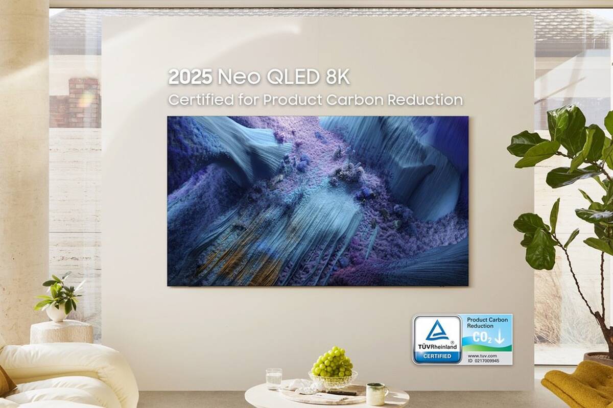 تلویزیون‌های Neo QLED سامسونگ برای پنجمین سال متوالی گواهی کاهش کربن را دریافت کردند