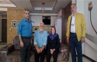 تجلیل نمایندگان پالایشگاه تهران از مادر گرامی شهید سرافراز خسرو قزوینه