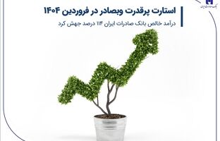 استارت پرقدرت وبصادر در فروردین 1404/ درآمد خالص بانک صادرات ایران 114 درصد جهش کرد