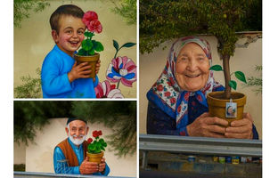اجرای نقاشی دیواری «طراوت زندگی» در بزرگراه یادگار امام (ره)
