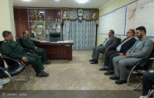 دیدار مدیرعامل منطقه آزاد ارس با فرمانده سپاه ناحیه جلفا به مناسبت هفته دفاع مقدس