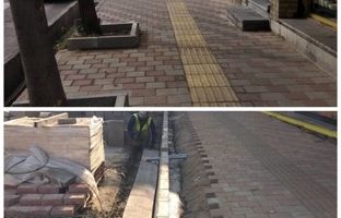 بهسازی و مناسب سازی پیاده رو خیابان شهید عظیمی محله بیمه