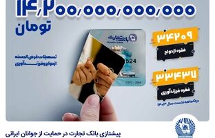 پیشتازی بانک تجارت در حمایت از جوانان ایرانی با تسهیلات 14.2 همتی ازدواج و فرزندآوری
