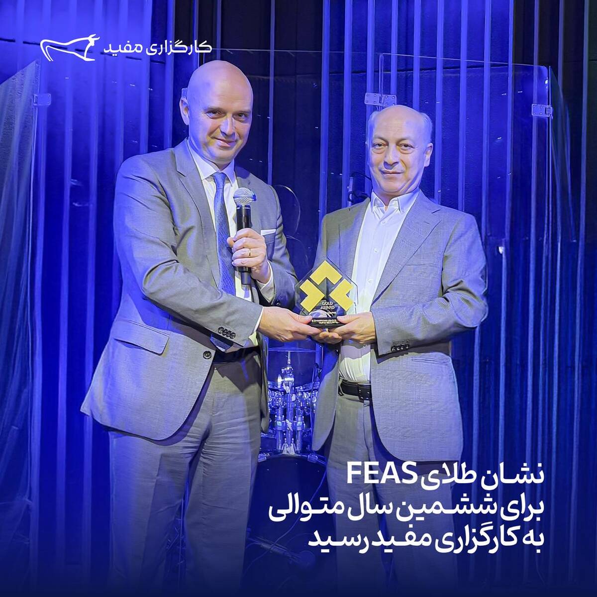 نشان طلای FEAS برای ششمین سال متوالی به کارگزاری مفید رسید