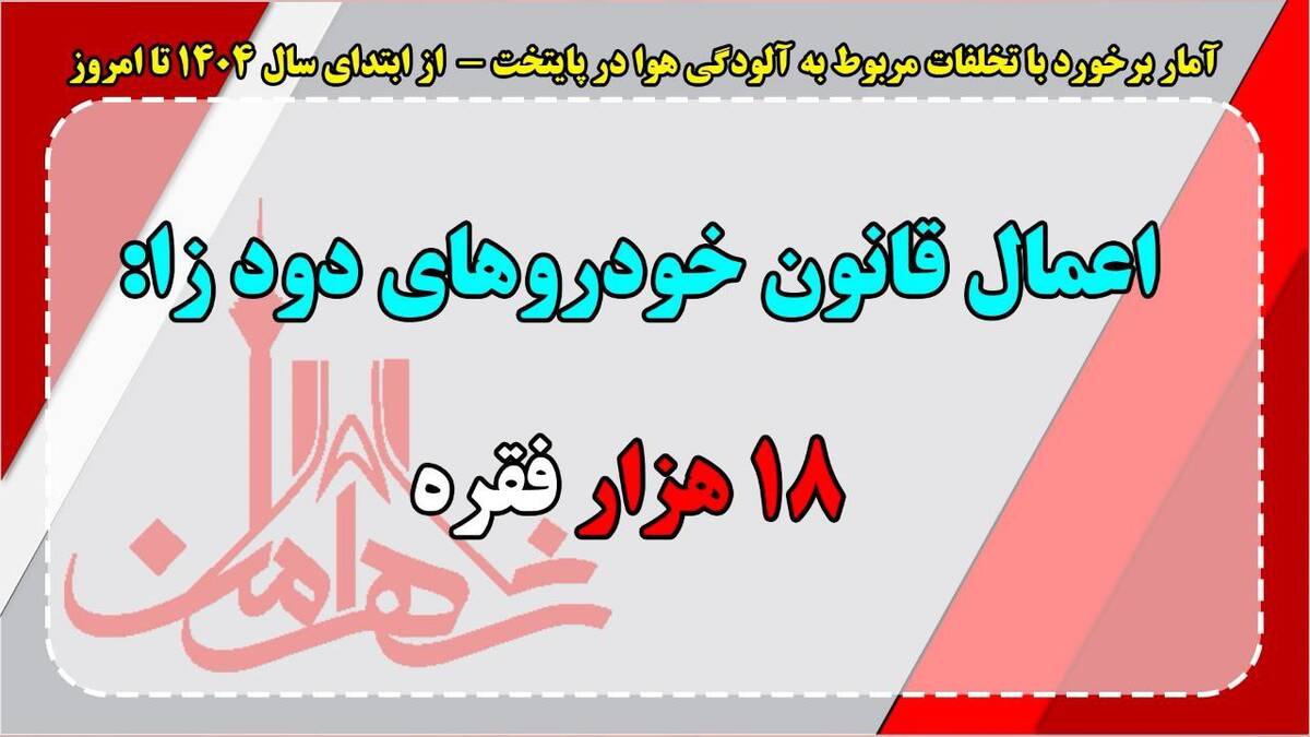 ۱۸ هزار خودرو دودزا در تهران اعمال قانون شدند/ پلیس ۱۹۰۰ خودرو را با ابطال معاینه فنی اعمال قانون کرد