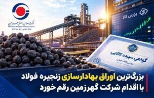 بزرگ‌ترین اوراق بهادارسازی زنجیره فولاد کشور با همت گهرزمین رقم خورد 