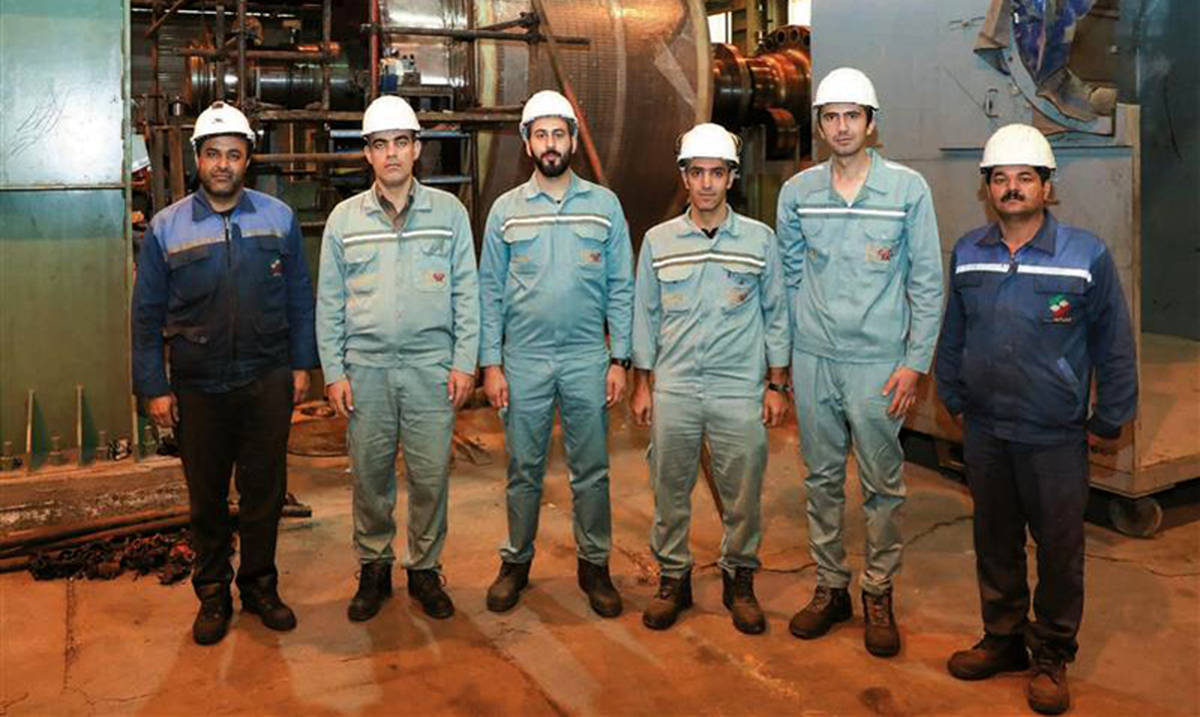 تراشکاری موفقیت‌آمیز کلکتور آرمیچر ۶۰ تنی در کارگاه برق تعمیرگاه مرکزی