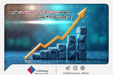 رشد ۴۰۹ درصدی حق‌بیمه تولیدی بیمه ملت در ۲ ماهه نخست ۱۴۰۴