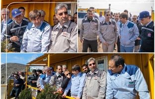 بازدید مدیرعامل فولاد مبارکه از معادن سنگ آهن سنگان