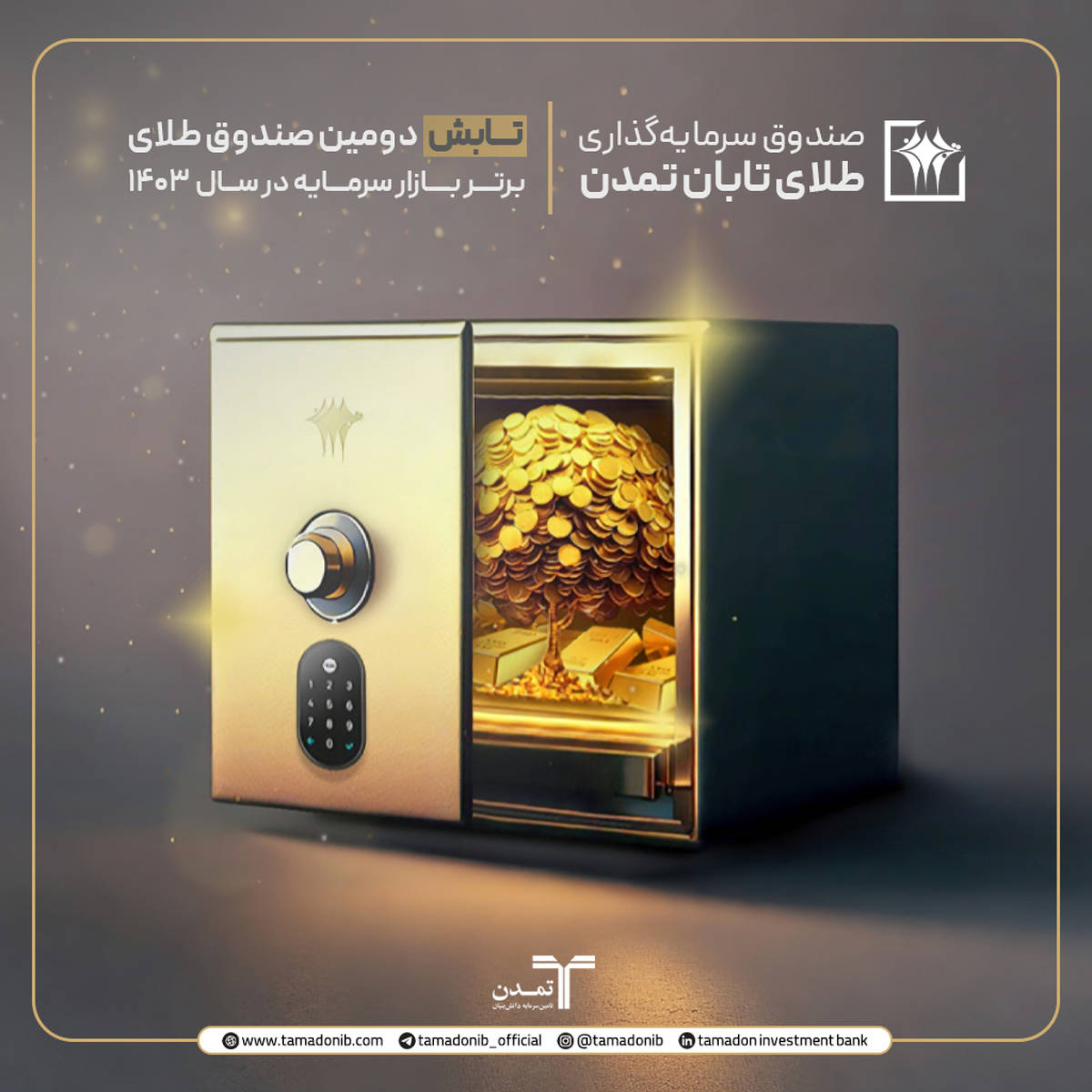 «تابش» دومین صندوق طلای برتر بازارسرمایه در سال 1403شد