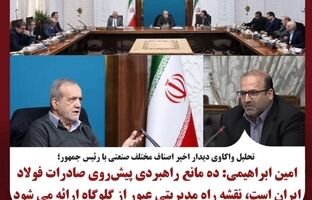 امین ابراهیمی: ده مانع راهبردی پیش‌روی صادرات فولاد ایران است/ نقشه راه مدیریتی عبور از گلوگاه‌ها ارائه می‌شود