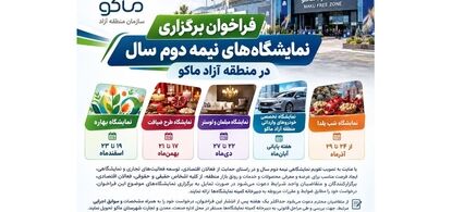 فراخوان برگزاری نمایشگاه‌های نیمه دوم سال در منطقه آزاد ماکو