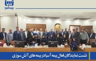 نشست مدیرعامل و نمایندگان فعال در بیمه‌های آتش‌سوزی