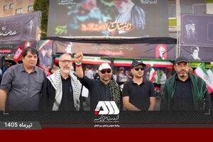 مواکب شهدای وزارت صمت در مراسم تشییع رهبر شهید ایران
