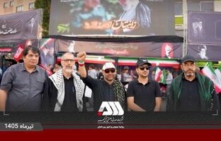 مواکب شهدای وزارت صمت در مراسم تشییع رهبر شهید ایران