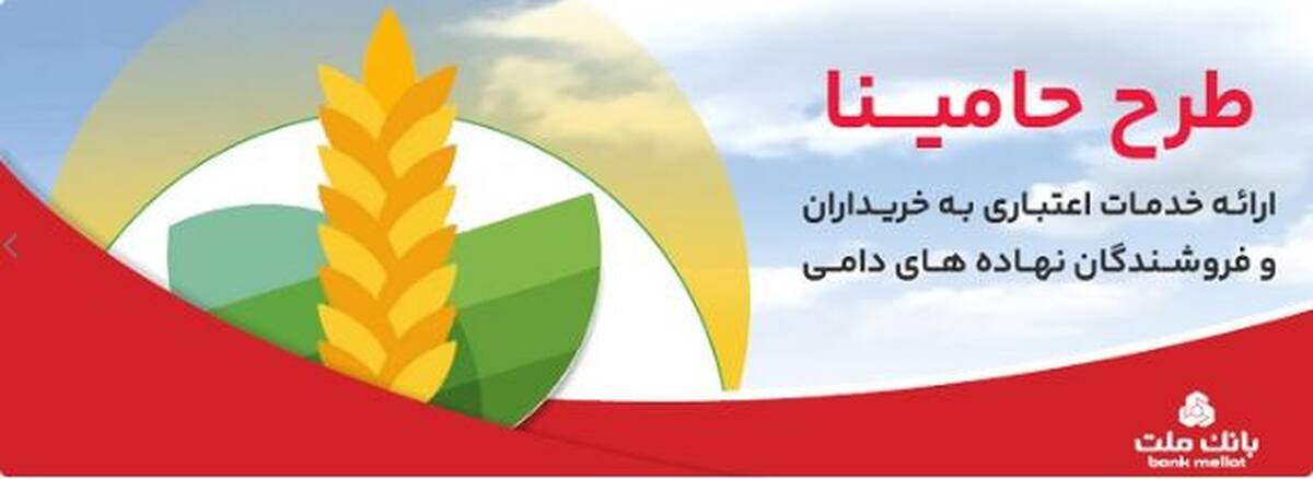 ”حامینا“ محصول جدید بانک ملت برای تامین مالی نهاده های دامی