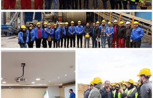 بازدید دانشجویان مهندسی بهداشت دانشگاه علوم پزشکی همدان از معدن باباعلی و کارخانه کنسانتره سازی صبانور