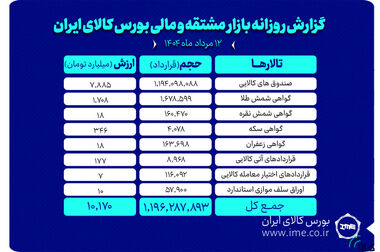 تلاش برای تاسیس صندوق‌های چندکالایی در بورس کالا