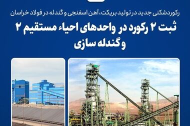 شکسته شدن رکورد روزانه تولید محصول نهایی در فولاد خراسان 