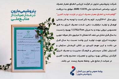 مارون رکورد دار ظرفیت اسمی