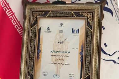 تقدیر از اقدامات زیست محیطی شرکت پتروشیمی پارس / مهر تایید سازمان محیط زیست بر اقدامات پارس با اهداء سه لوح تقدیر و یک تندیس