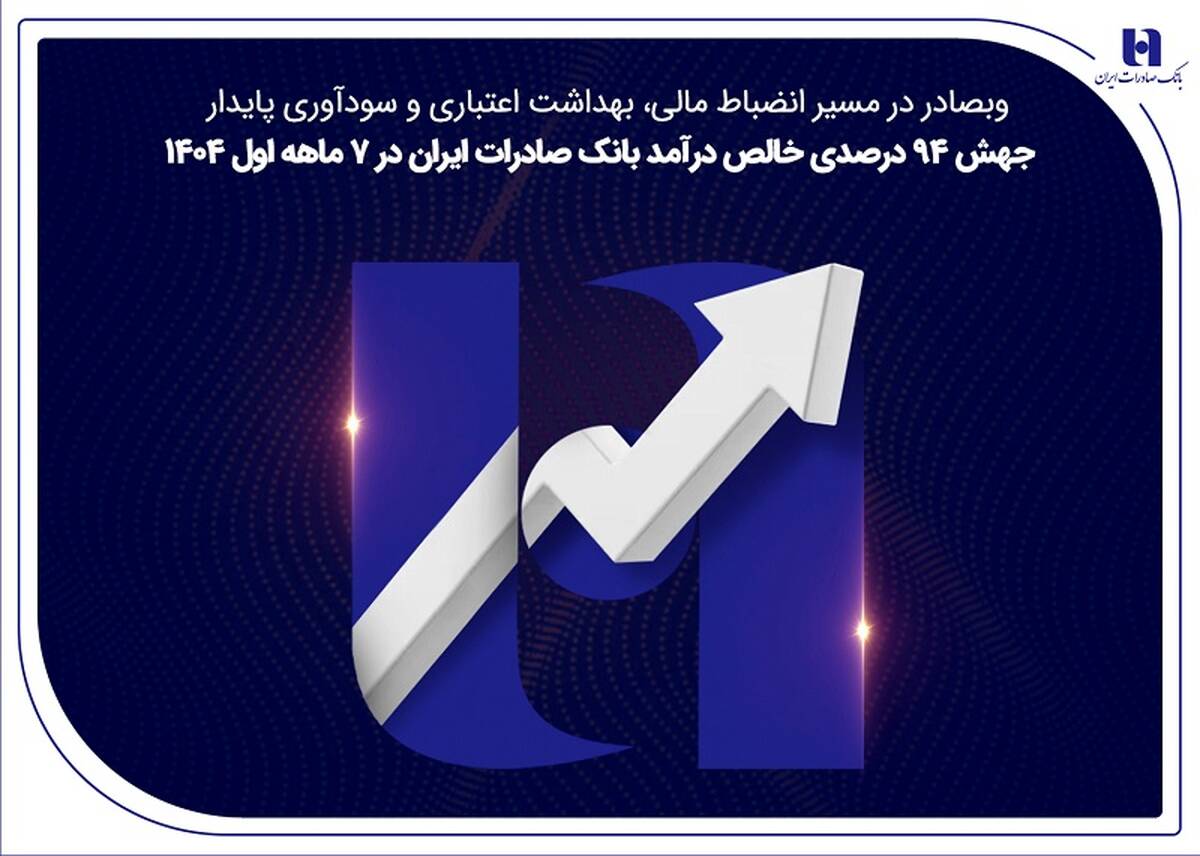 جهش ۸۲ درصدی خالص درآمد بانک صادرات ایران در ۷ ماهه اول ۱۴۰۴