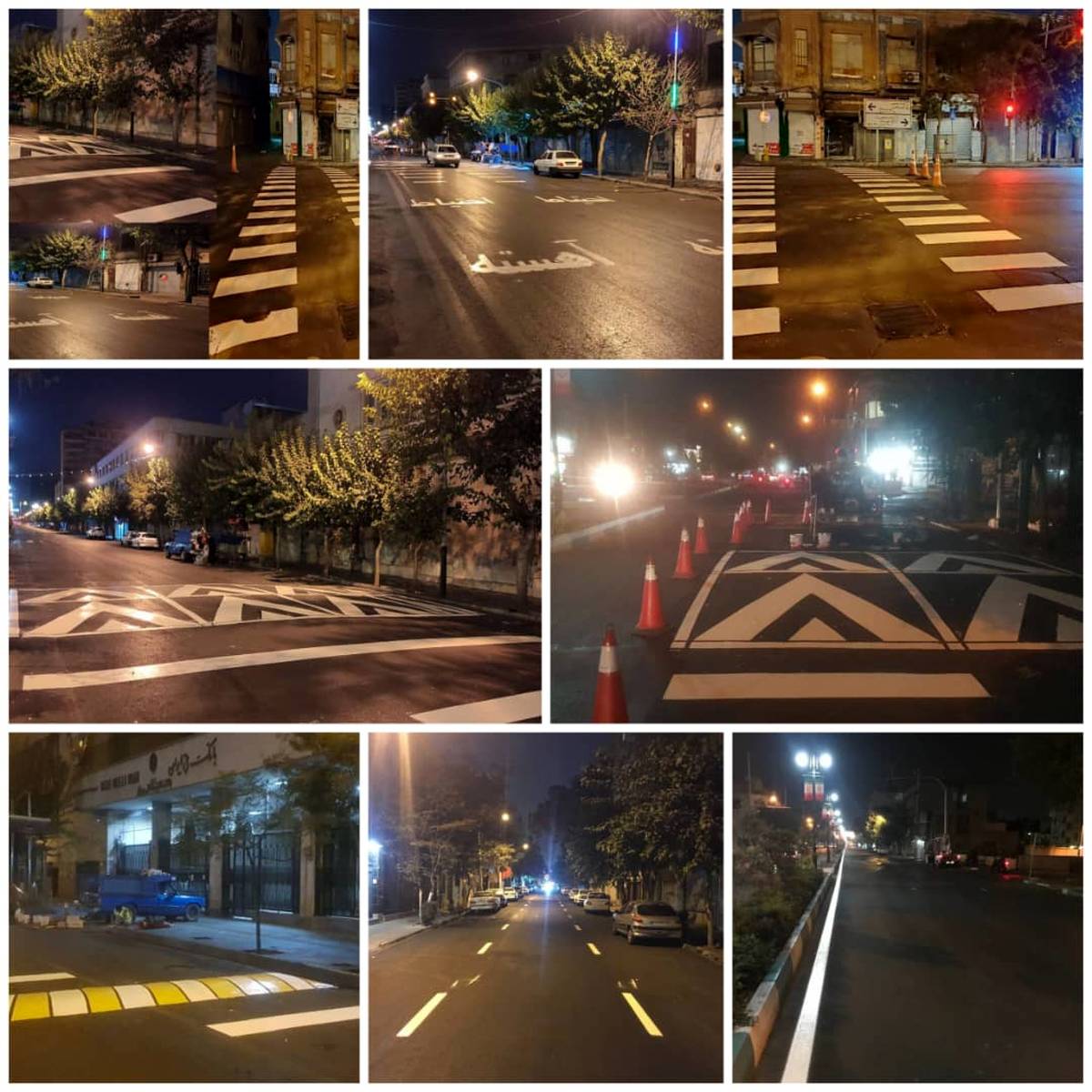 اجرای عملیات خط‌کشی  و آشکارسازی سرعتکاه های معابر منطقه ۱۲ در آستانه بازگشایی مدارس