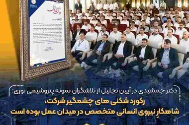 ۱۴۰۴؛ سال طلایی پتروشیمی نوری / رشد ۴۵ درصدی درآمد، ثبت رکوردهای تاریخی در تولید، فروش و سودآوری با مدیریت هوشمندانه دکتر غلامرضا جمشیدی