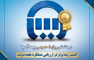 کسب رتبه برتر در ارزیابی عملکرد هفته دولت به روابط عمومی بیمه آسیا رسید