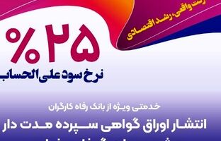 بانک رفاه کارگران برای شرکت‌های دانش‌بنیان گواهی سپرده خاص منتشر می‌کند