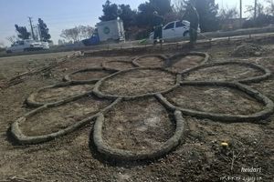 اجرای طرح نوآورانه فرش گل نوری در محور آزادگان منطقه ۱۹