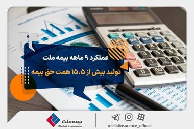 عبور حق بیمه تولیدی «ملت» از 17 همت/ بیمه ملت دی‌ماه یک هزار و 530 میلیارد تومان بیمه‌نامه فروخت
