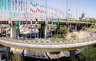 پل دوربرگردان شمال به شمال بزرگراه شهید چمران بهره برداری شد