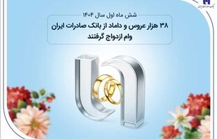 38 هزار عروس و داماد از بانک صادرات ایران وام ازدواج گرفتند