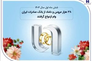 38 هزار عروس و داماد از بانک صادرات ایران وام ازدواج گرفتند
