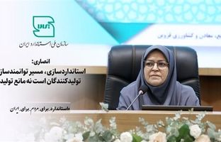 انصاری: استانداردسازی، مسیر توانمندسازی تولیدکنندگان است نه مانع تولید