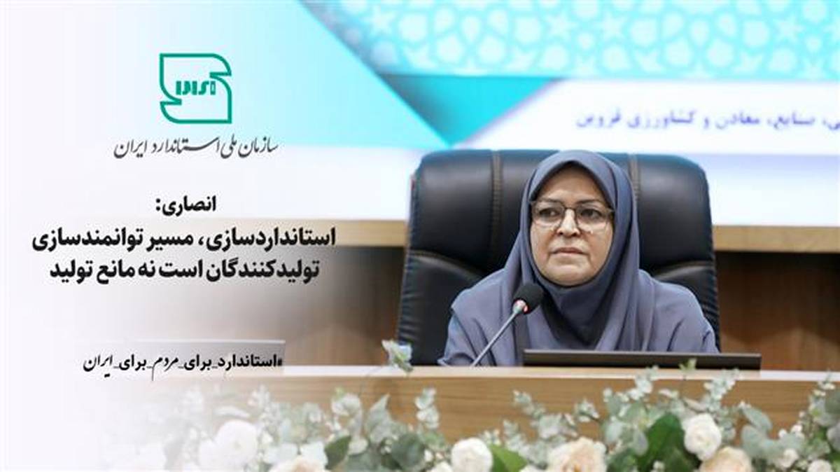 انصاری: استانداردسازی، مسیر توانمندسازی تولیدکنندگان است نه مانع تولید