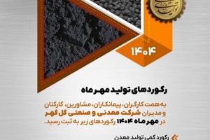 ثبت رکوردهای جدید تولید در شرکت معدنی و صنعتی گل‌گهر